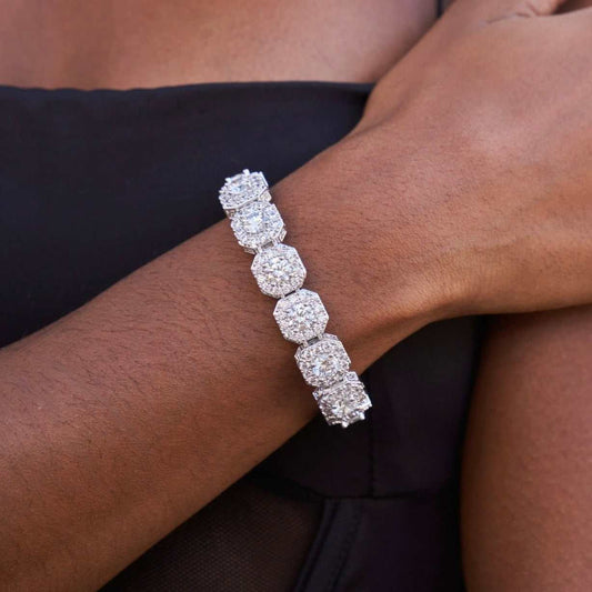 Dazzled Diva - Clustered Tennis Bracelet